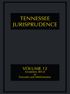 cover image of Tennessee Jurisprudence